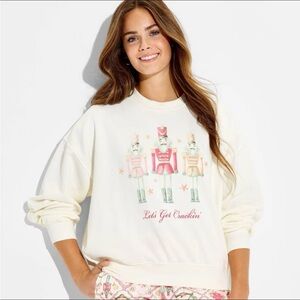 Target Vinyl Threads Nutcracker Let’s Get Crackin’ Sweatshirt TikTok Viral SMALL